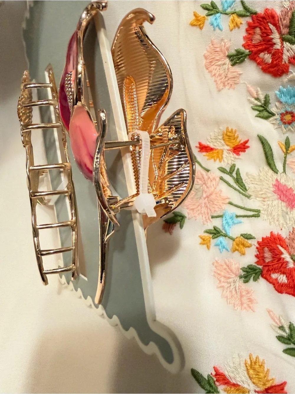 Women’s Floral Hair Clips - Yellow Sunflower & Pink Calla Lily Set NEW
